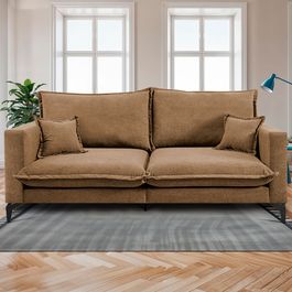 Sofá 2 Lugares Modular Boma 1,70m Boucle Caramelo Sofá inBox