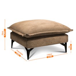 Chaise Modular Boma 60x70x40cm Boucle Caramelo Sofá inBox