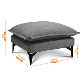 Chaise Modular Boma 60x70x40cm Boucle Cinza Escuro Sofá inBox